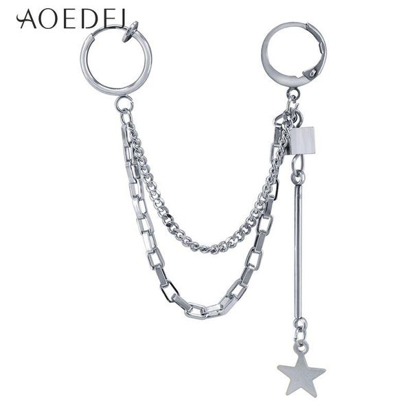 kpop korean earrings stainless steel round for women long tassel star double piercing boucle d'oreille stud, Golden;silver
kpop korean earrings stainless steel round for women long tassel star double piercing boucle d'oreille stud, Golden;silver