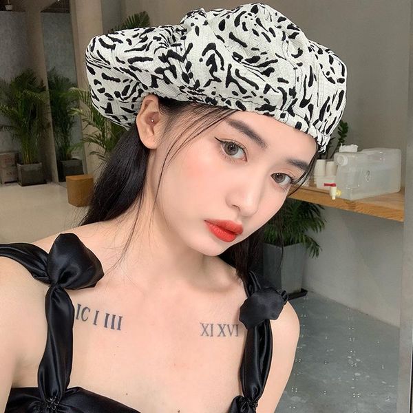 beanie/skull caps fashion leopard print custom pleated fabric street style beret ladies casual painter hat, Blue;gray
beanie/skull caps fashion leopard print custom pleated fabric street style beret ladies casual painter hat, Blue;gray
