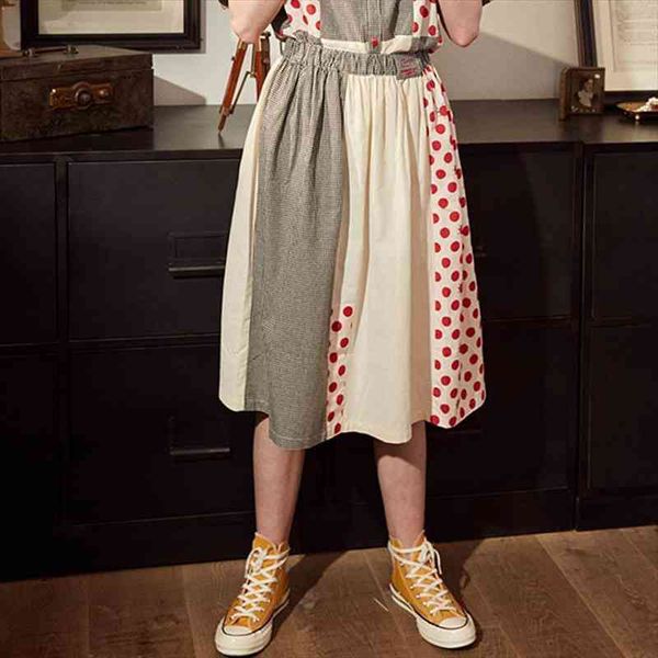 fashion design summer cotton women skirt elastic waist lining dot stitch plaid print femme funny knee-length, Black
fashion design summer cotton women skirt elastic waist lining dot stitch plaid print femme funny knee-length, Black