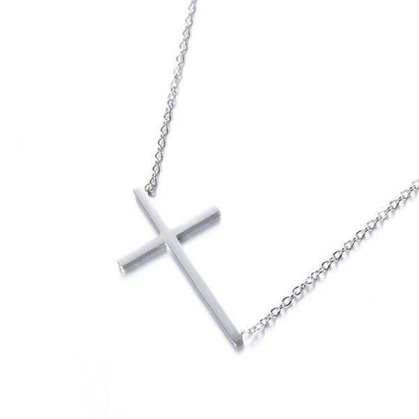 pendant necklaces classic silver color cross jewelry titanium steel choker necklace for valentine's day colar n17054
pendant necklaces classic silver color cross jewelry titanium steel choker necklace for valentine's day colar n17054