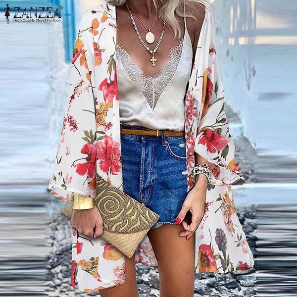 women's blouses & shirts bohemian holiday cardigan work kimono zanzea women summer floral printed cover up casual long sleeve chiffon b, White
women's blouses & shirts bohemian holiday cardigan work kimono zanzea women summer floral printed cover up casual long sleeve chiffon b, White