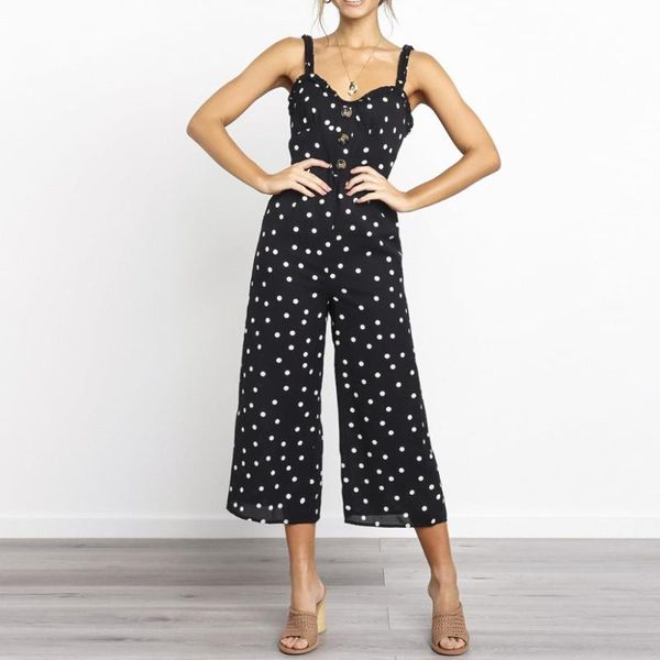 women's jumpsuits & rompers est 2021 spring summer fashion women button sleeveless jumpsuit polka dot printed bodysuit playsuit # 2021., Black;white
women's jumpsuits & rompers est 2021 spring summer fashion women button sleeveless jumpsuit polka dot printed bodysuit playsuit # 2021., Black;white