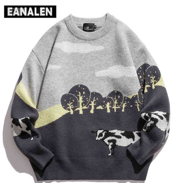 harajuku vintage cow men oversized fashion winter animal knitted pullover women jumper anime grandpa ugly sweater, Black
harajuku vintage cow men oversized fashion winter animal knitted pullover women jumper anime grandpa ugly sweater, Black