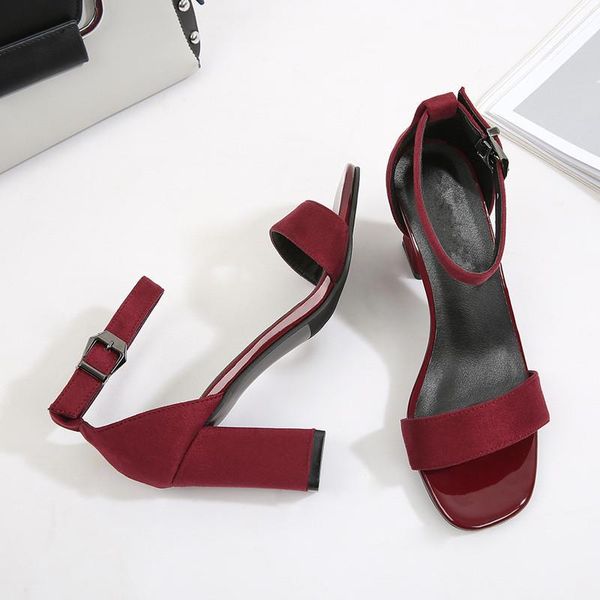 fashion women's shoes open toe thick heels summer sandals female 2 heel height: 5cm & 7cm, Black
fashion women's shoes open toe thick heels summer sandals female 2 heel height: 5cm & 7cm, Black