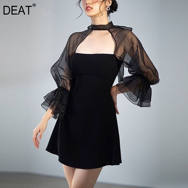 women black patchwork gauze hollow out bow dress halter neck long sleeve slim fit fashion tide summer 7d162701 210421, Black;gray
women black patchwork gauze hollow out bow dress halter neck long sleeve slim fit fashion tide summer 7d162701 210421, Black;gray