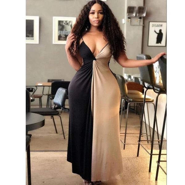 casual dresses 2021 summer suspender dress ladies spaghetti belt deep v-neck evening party nightclub retro female two-tone, Black;gray
casual dresses 2021 summer suspender dress ladies spaghetti belt deep v-neck evening party nightclub retro female two-tone, Black;gray
