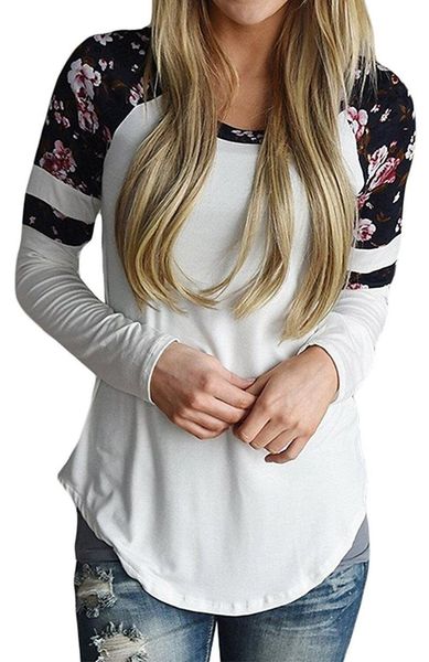 women's t-shirt style clothings classics hoodie patch long sleeve comfort elegance autumn casual florla print, White
women's t-shirt style clothings classics hoodie patch long sleeve comfort elegance autumn casual florla print, White