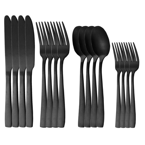 dinnerware sets tableware stainless steel cutlery set kitchen knives dessert forks spoons dinner wedding matte black flatware
dinnerware sets tableware stainless steel cutlery set kitchen knives dessert forks spoons dinner wedding matte black flatware