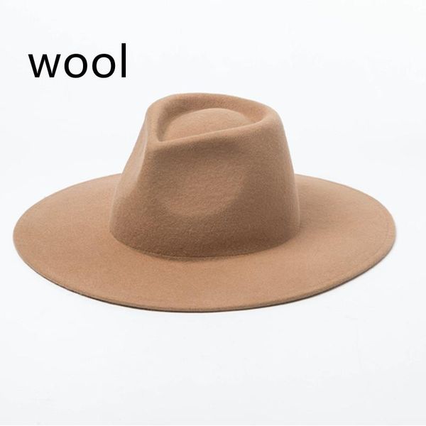 fedora wool hat oversized 9.5cm big brim shallow men and women love wild jazz felt wide hats, Blue;gray
fedora wool hat oversized 9.5cm big brim shallow men and women love wild jazz felt wide hats, Blue;gray