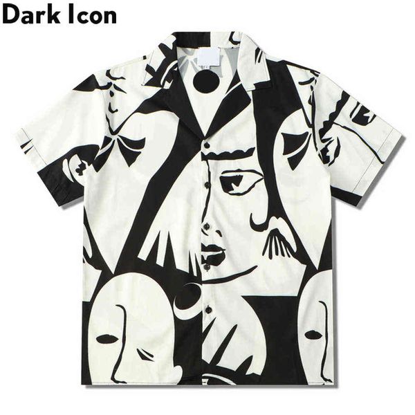 dark icon printed vintage street men's shirt summer polo shirts man male 210721, White;black
dark icon printed vintage street men's shirt summer polo shirts man male 210721, White;black