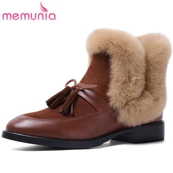 boots memunia 2021 arrive casual shoes women ankle genuine leather tassel round toe low heel comfortable winter, Black
boots memunia 2021 arrive casual shoes women ankle genuine leather tassel round toe low heel comfortable winter, Black