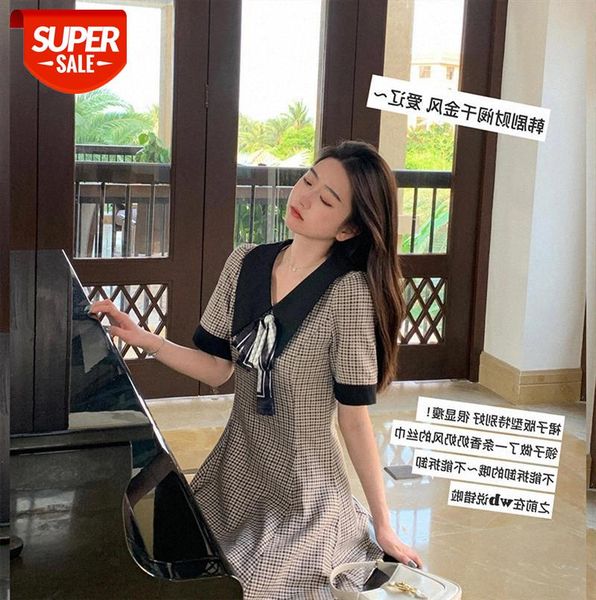 korean version of the retro ""korean drama chaebol daughter"" houndstooth waist slimming dress female mid-length #sv4o, Black;gray
korean version of the retro ""korean drama chaebol daughter"" houndstooth waist slimming dress female mid-length #sv4o, Black;gray