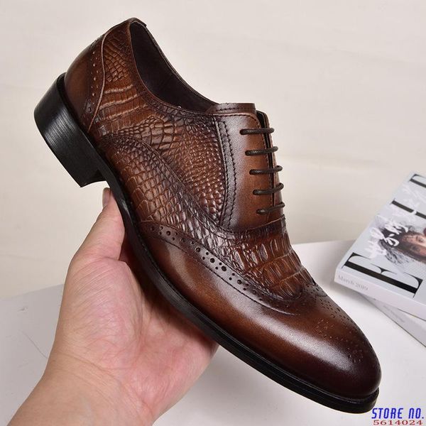 dress shoes crocodile vintage fashion men formal casual leather business wedding loafers designer brogue, Black
dress shoes crocodile vintage fashion men formal casual leather business wedding loafers designer brogue, Black