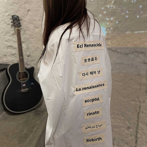 men's casual shirts ecl renascida 20fw rebirth raf six languages white shirt os loose silhouette long windbreaker, White;black
men's casual shirts ecl renascida 20fw rebirth raf six languages white shirt os loose silhouette long windbreaker, White;black