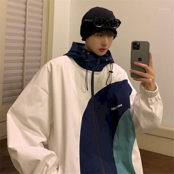 men's jackets autumn baseball preppy men loose zipper hood contrast stitch jacket hip-hop korean fashion streetwear male clothes, Black;brown
men's jackets autumn baseball preppy men loose zipper hood contrast stitch jacket hip-hop korean fashion streetwear male clothes, Black;brown