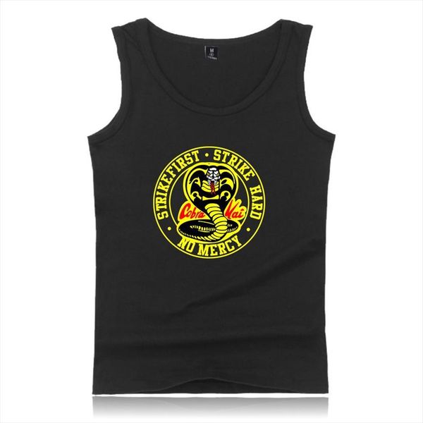 cobra kai bodybuilding tank mens karate kid strike first hard no gym summer vest fitness tee shirt singlet, White;black
cobra kai bodybuilding tank mens karate kid strike first hard no gym summer vest fitness tee shirt singlet, White;black