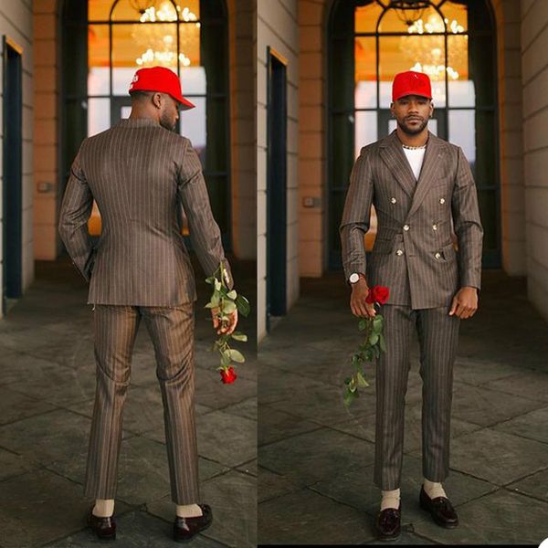 double breasted pinstripe mens customized wedding tuxedos slim fit groom wear dinner prom party blazer (jacket+pants), Black;gray
double breasted pinstripe mens customized wedding tuxedos slim fit groom wear dinner prom party blazer (jacket+pants), Black;gray