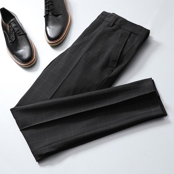 men's trousers 2021 spring/autumn business casual korean version of slim slimming plaid pants suits & blazers, White;black
men's trousers 2021 spring/autumn business casual korean version of slim slimming plaid pants suits & blazers, White;black