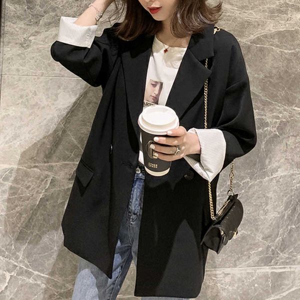vintage outerwear short suit coat women casual business ol jacket female fashion and ladies streetwear 210604, Black;brown
vintage outerwear short suit coat women casual business ol jacket female fashion and ladies streetwear 210604, Black;brown