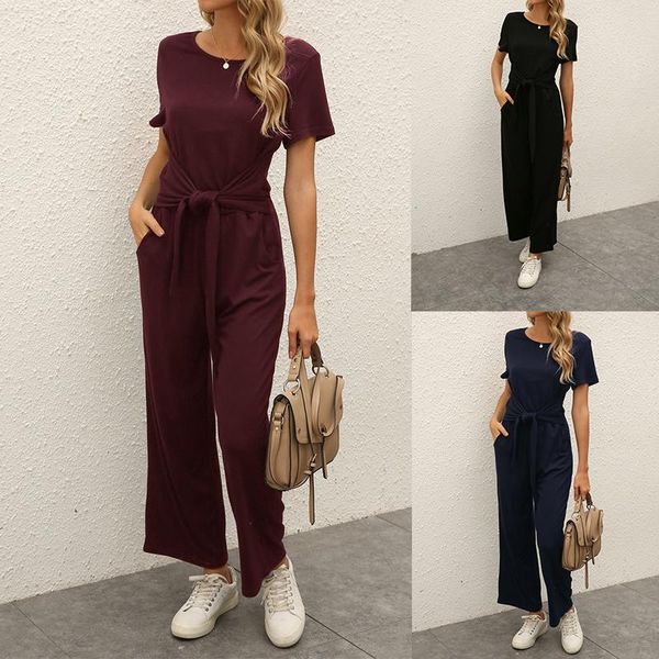women's jumpsuits & rompers 2021 casual solid bandage lacu up short sleeve women jumpsuit romper and one piece outfit club outfits, Black;white
women's jumpsuits & rompers 2021 casual solid bandage lacu up short sleeve women jumpsuit romper and one piece outfit club outfits, Black;white