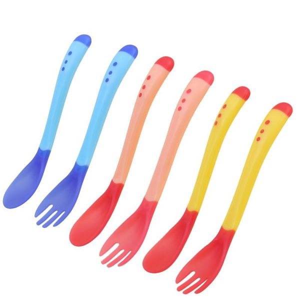 cups, dishes & utensils 2pcs/set baby temperature sensing spoon+fork kid toddler training silicone tableware 3colors
cups, dishes & utensils 2pcs/set baby temperature sensing spoon+fork kid toddler training silicone tableware 3colors