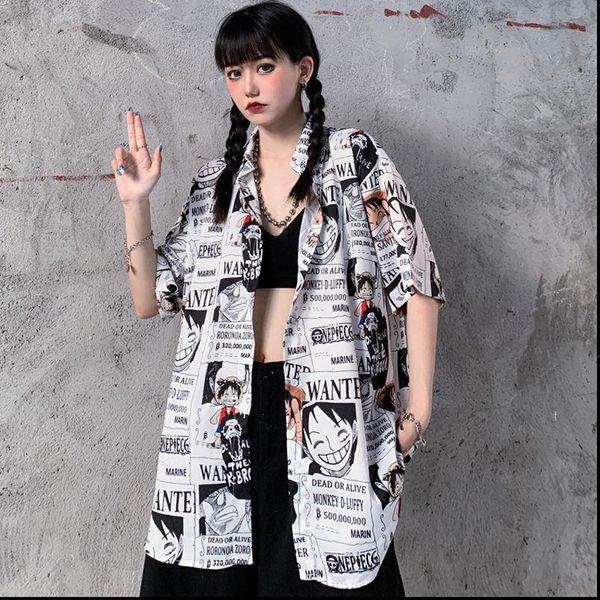 anime one piece luffy summer women blouses girl button up japanese harajuku clothes tee korean clothing, White
anime one piece luffy summer women blouses girl button up japanese harajuku clothes tee korean clothing, White