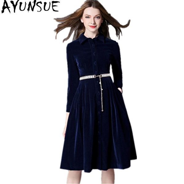 casual dresses ayunsue elegant velvet dress winter for women 2021 vintage long sleeve ladies office party vestidos robe wyq1099, Black;gray
casual dresses ayunsue elegant velvet dress winter for women 2021 vintage long sleeve ladies office party vestidos robe wyq1099, Black;gray
