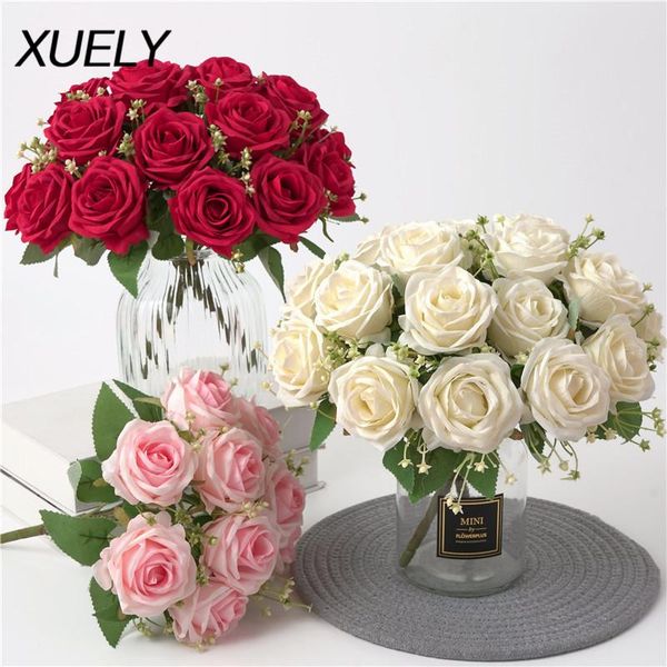 european style 9 head fragrant rose artificial flower home decoratio fake wedding bride holding flowers road lead bouquet decorative & wreat
european style 9 head fragrant rose artificial flower home decoratio fake wedding bride holding flowers road lead bouquet decorative & wreat