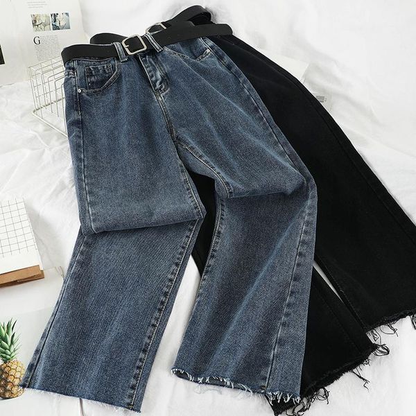 women's jeans spring and autumn high waist loose straight capris in light washed net red for women, Blue
women's jeans spring and autumn high waist loose straight capris in light washed net red for women, Blue