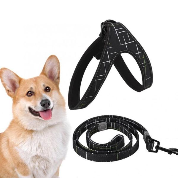 dog collars & leashes durable pet walking chest back traction rope harness with reflective patterns s m l size
dog collars & leashes durable pet walking chest back traction rope harness with reflective patterns s m l size
