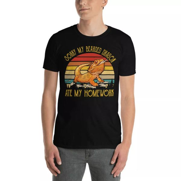 Vintage Retro Sorry My Bearded Dragon Ate My Homework Funny Bearded Dragon Shirt, White;black
Vintage Retro Sorry My Bearded Dragon Ate My Homework Funny Bearded Dragon Shirt, White;black