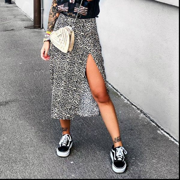 fashion womens skirt summer leopard women high waist split midi elegant ladies evening party club streetwear, Black
fashion womens skirt summer leopard women high waist split midi elegant ladies evening party club streetwear, Black