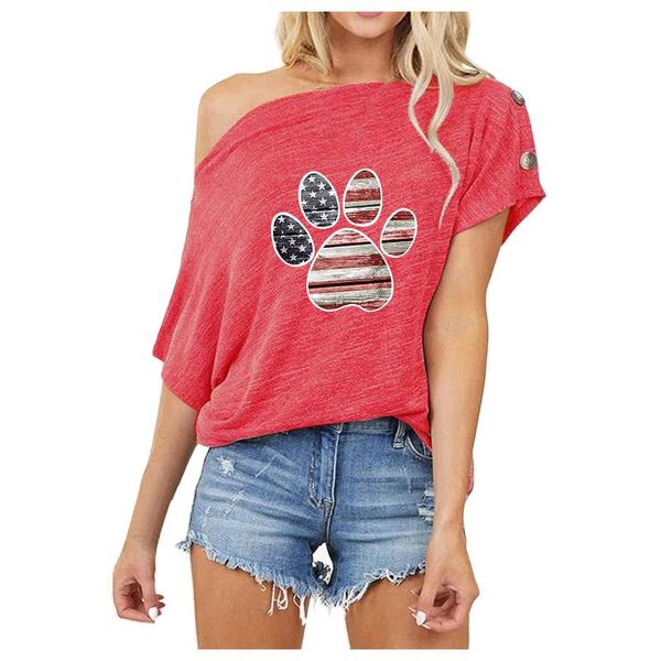 women's blouses & shirts women summer casual blouse ladies short sleeve slash neck printed loose tee streetwear, White
women's blouses & shirts women summer casual blouse ladies short sleeve slash neck printed loose tee streetwear, White