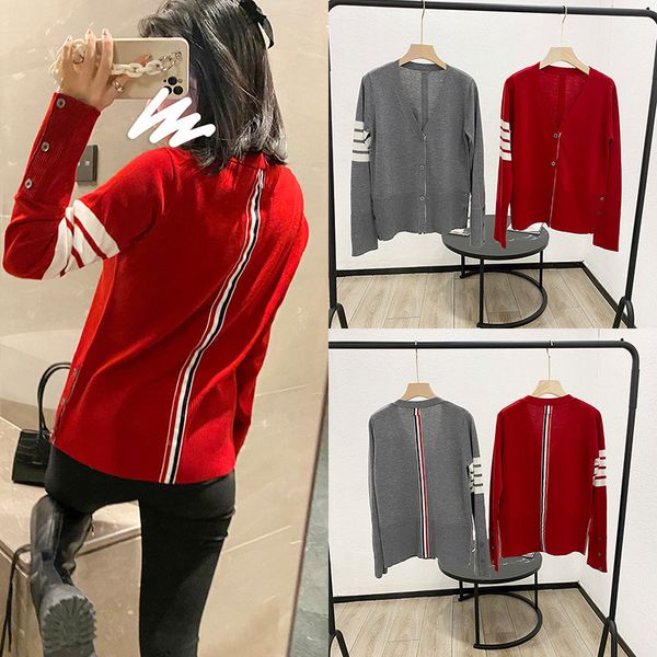 red v-neck christmas sweater cardigan coat women's 21 spring tb style outer wear and inner casual knitted net red, White
red v-neck christmas sweater cardigan coat women's 21 spring tb style outer wear and inner casual knitted net red, White