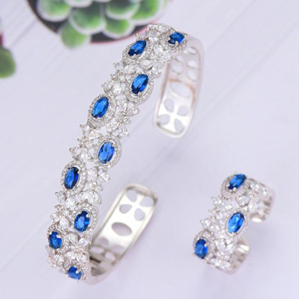 earrings & necklace blachette gorgeous shiny cz romantic open bangles ring jewelry set for women bridal wedding engagement middle east, Silver
earrings & necklace blachette gorgeous shiny cz romantic open bangles ring jewelry set for women bridal wedding engagement middle east, Silver