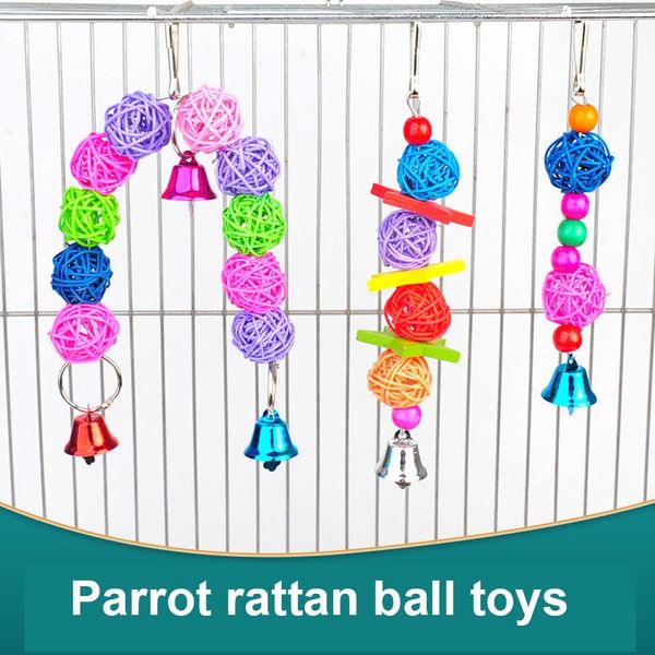 other bird supplies parrot rattan toys hanging cage beads bell string hand woven pet accessories
other bird supplies parrot rattan toys hanging cage beads bell string hand woven pet accessories