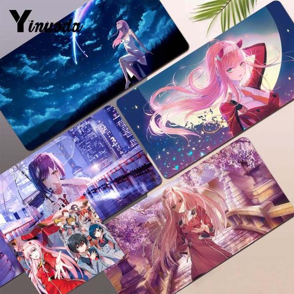 mouse pads & wrist rests yndfcnb anime darling in the franxx girl zero two mice retail large mousepad for edge locking speed game keybo