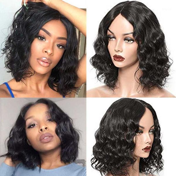 density short bob body wave wig hd transparent lace front human hair wigs remy t part peruvian wavy wig1, Black;brown
density short bob body wave wig hd transparent lace front human hair wigs remy t part peruvian wavy wig1, Black;brown