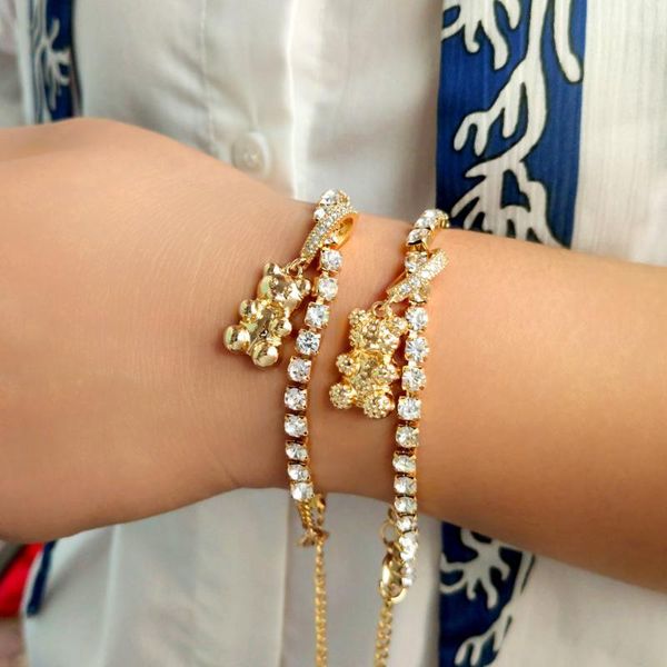 chains ins shiny zircon cartoon bear rhinestone bracelet for women gold silver color animal crystal tennis chain bracelets jewelry
chains ins shiny zircon cartoon bear rhinestone bracelet for women gold silver color animal crystal tennis chain bracelets jewelry