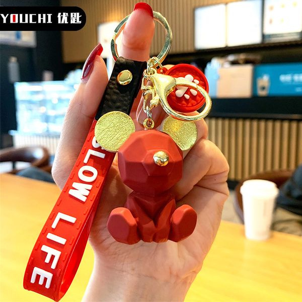 2021 fashion keychain geometric nordic keychain cute creative bear car golden eared bear pendant small gift, Silver
2021 fashion keychain geometric nordic keychain cute creative bear car golden eared bear pendant small gift, Silver