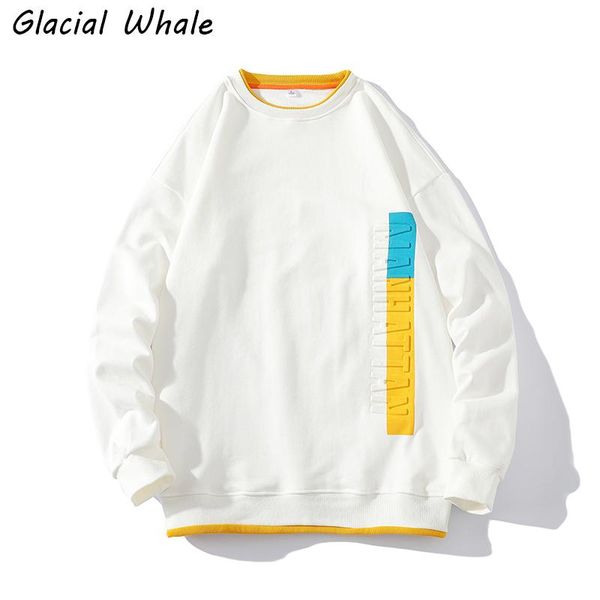 men's hoodies & sweatshirts glacialwhale crewneck sweatshirt men patchwork harajuku oversized japanese streetwear white hoodie male, Black
men's hoodies & sweatshirts glacialwhale crewneck sweatshirt men patchwork harajuku oversized japanese streetwear white hoodie male, Black