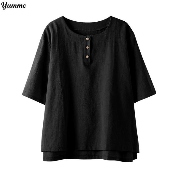 women's blouses & shirts plus size half sleeve shirt women spring summer fall solid color o-neck loose blouse female button fashion cas, White
women's blouses & shirts plus size half sleeve shirt women spring summer fall solid color o-neck loose blouse female button fashion cas, White