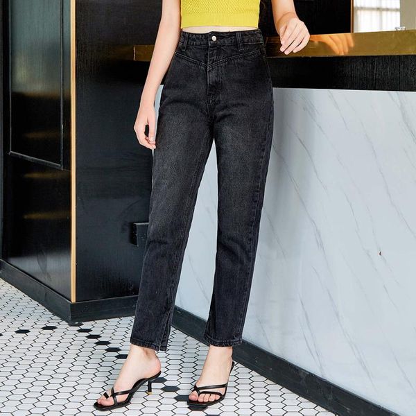 women's jeans summer autumn versatile black denim straight women high waist ninth pants, Blue
women's jeans summer autumn versatile black denim straight women high waist ninth pants, Blue
