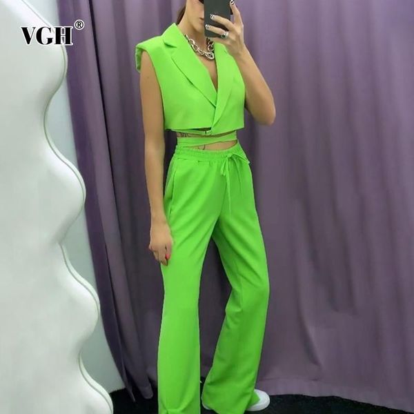 women's two piece pants vgh minimalist solid set for women v neck sleeveless lace up high waist full length split casual sets female, White
women's two piece pants vgh minimalist solid set for women v neck sleeveless lace up high waist full length split casual sets female, White
