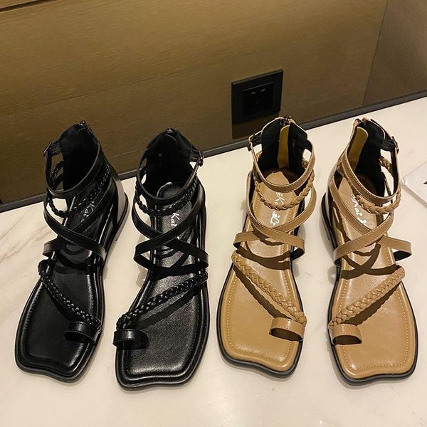 sandals shoes fashion summer women weave flat with ladies casual slides slippers outside woman, Black
sandals shoes fashion summer women weave flat with ladies casual slides slippers outside woman, Black