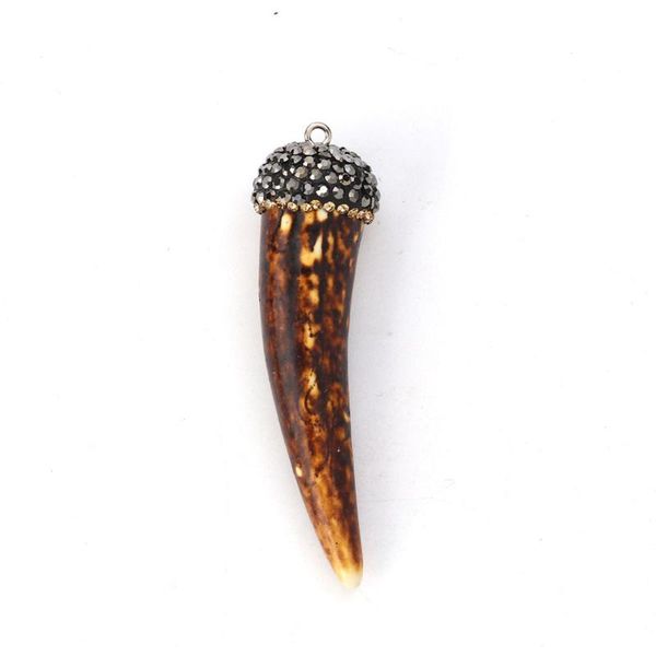 pendants resin boho horn-shaped micro pave smoky yellow rhinestone 6.7cm x1.8cm(2 5/8" x 6/8") - 6.5cm 4/8" 6/8"),1pc, Black
pendants resin boho horn-shaped micro pave smoky yellow rhinestone 6.7cm x1.8cm(2 5/8" x 6/8") - 6.5cm 4/8" 6/8"),1pc, Black