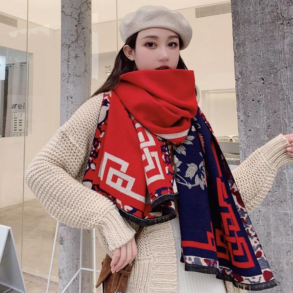 scarves autumn winter luxury imitation cashmere shawl scarf for women thicker warm lengthened printing double-sided women's poncho, Blue;gray
scarves autumn winter luxury imitation cashmere shawl scarf for women thicker warm lengthened printing double-sided women's poncho, Blue;gray