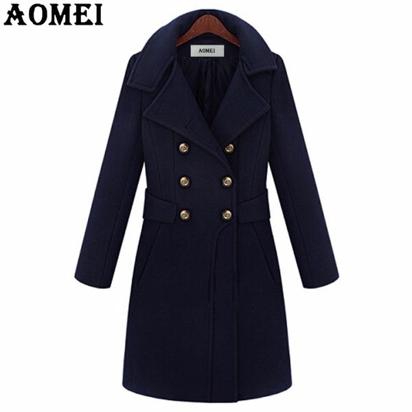 women fashion long woolen overcoat wear to work office lady clothing fall winter with double button design navy blue 210416, Black;brown
women fashion long woolen overcoat wear to work office lady clothing fall winter with double button design navy blue 210416, Black;brown