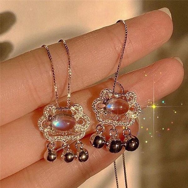 chains necklace for women moonstone ping an long life lock female bell cai pendant ruyi temperament clavicle chain, Silver
chains necklace for women moonstone ping an long life lock female bell cai pendant ruyi temperament clavicle chain, Silver