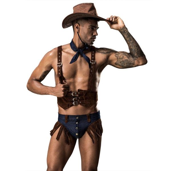 bras sets 2021 men's lingerie vest western cowboy style man cosplay costume underwaist wear a hat, Red;black
bras sets 2021 men's lingerie vest western cowboy style man cosplay costume underwaist wear a hat, Red;black